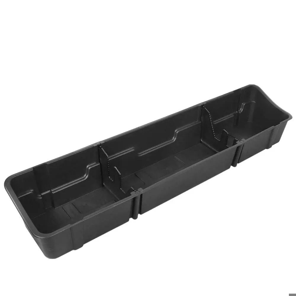Under Seat Storage Cargo Box Organizer W/Strap For Ford 15-25 F-150 / 17-25 F-250 F-350 Super Duty Crew Cab 1