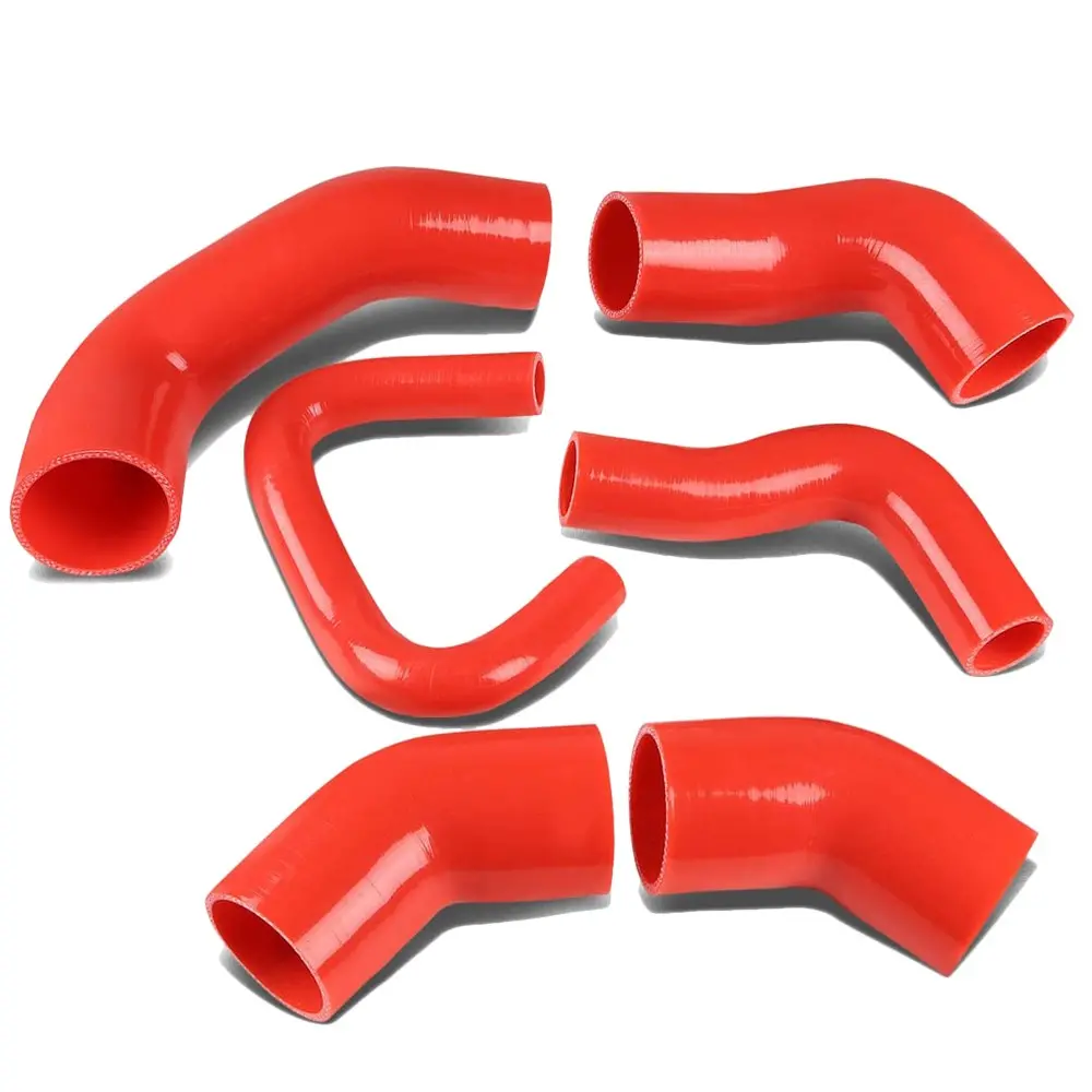 4-Ply Nylon Red Intercooler Hose Kit Full 5Mm Thickness For 05-06 Lancer Evo 8/9 1