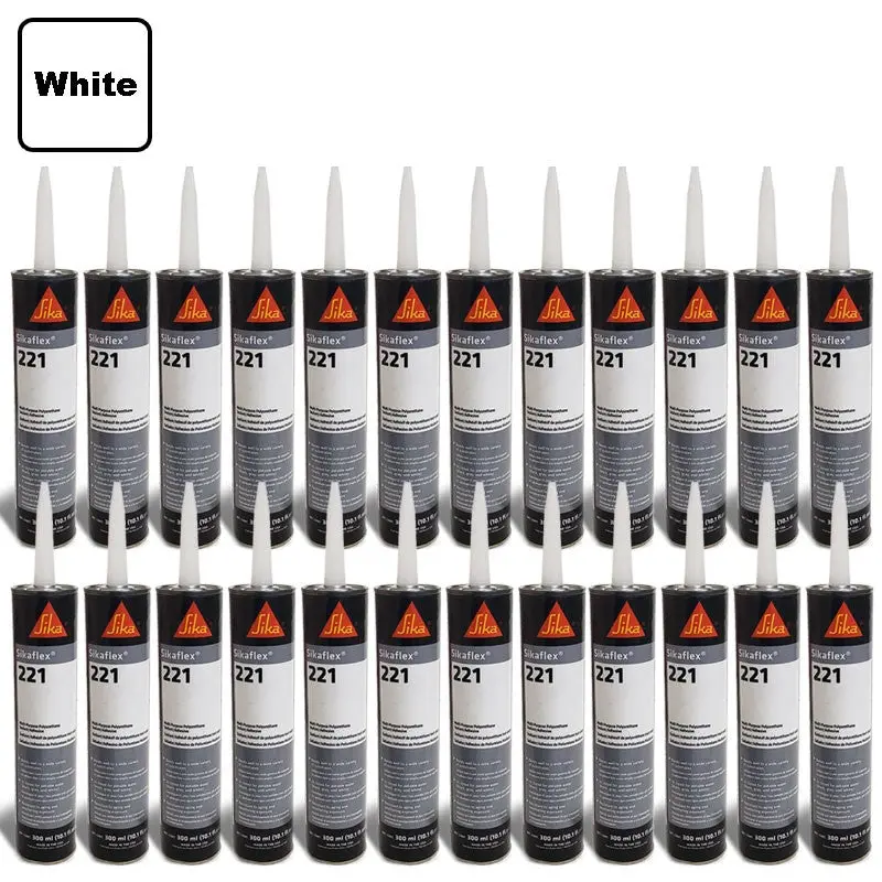 24X Sika Sikaflex 221 Industrial/Repair Sealant Sealer 300Ml/Polyurethane/White 1