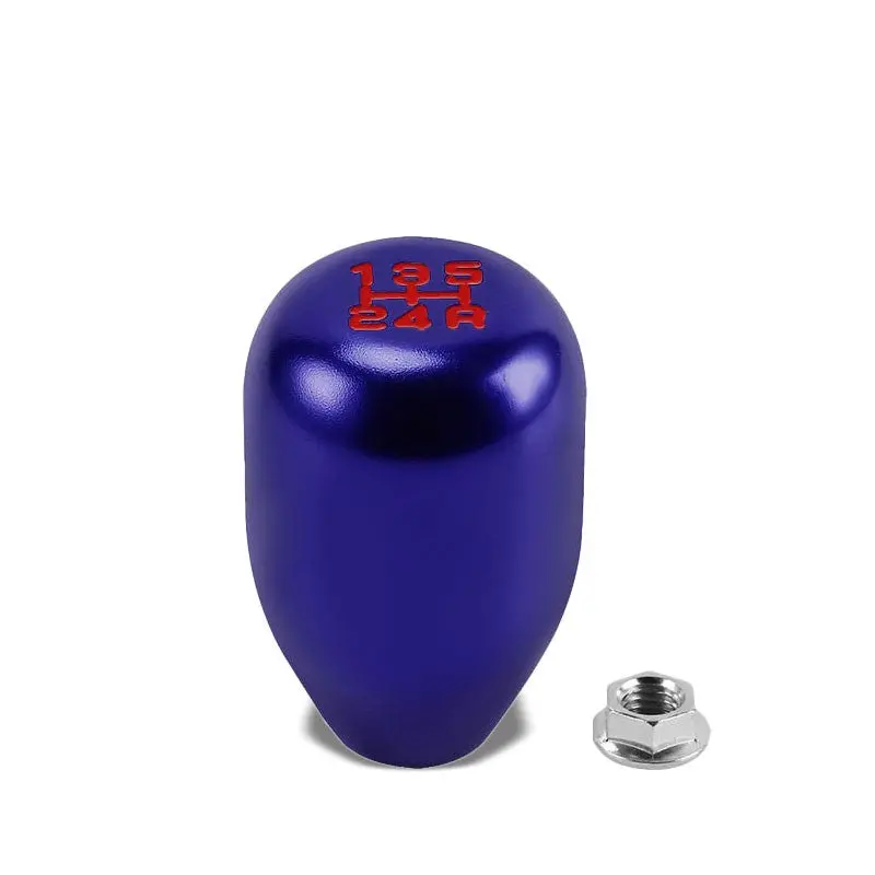 Billet Aluminum Blue Type-R 5-Speed Shift Pattern 10Mm X 1.5 Racing Shift Knob 1