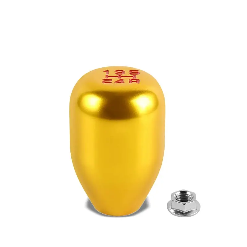 Billet Aluminum Gold Type-R 5-Speed Shift Pattern 10Mm X 1.5 Racing Shift Knob 1