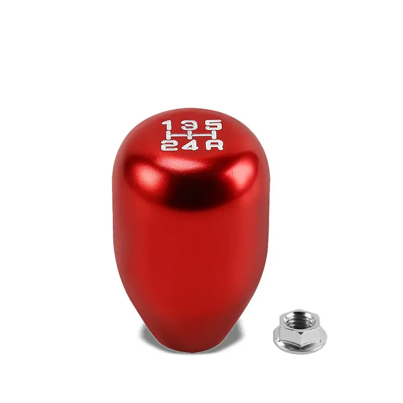 Billet Aluminum Red Type-R 5-Speed Shift Pattern 10Mm X 1.5 Racing Shift Knob 1