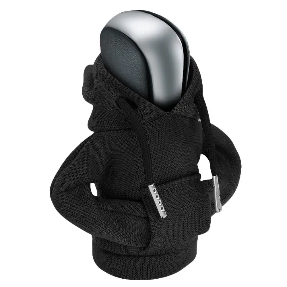 Universal Black 5.2" X 4.5" Hoodie Style Shift Knob Cover Protector (Fit Up To 2.2" Diameter) 1