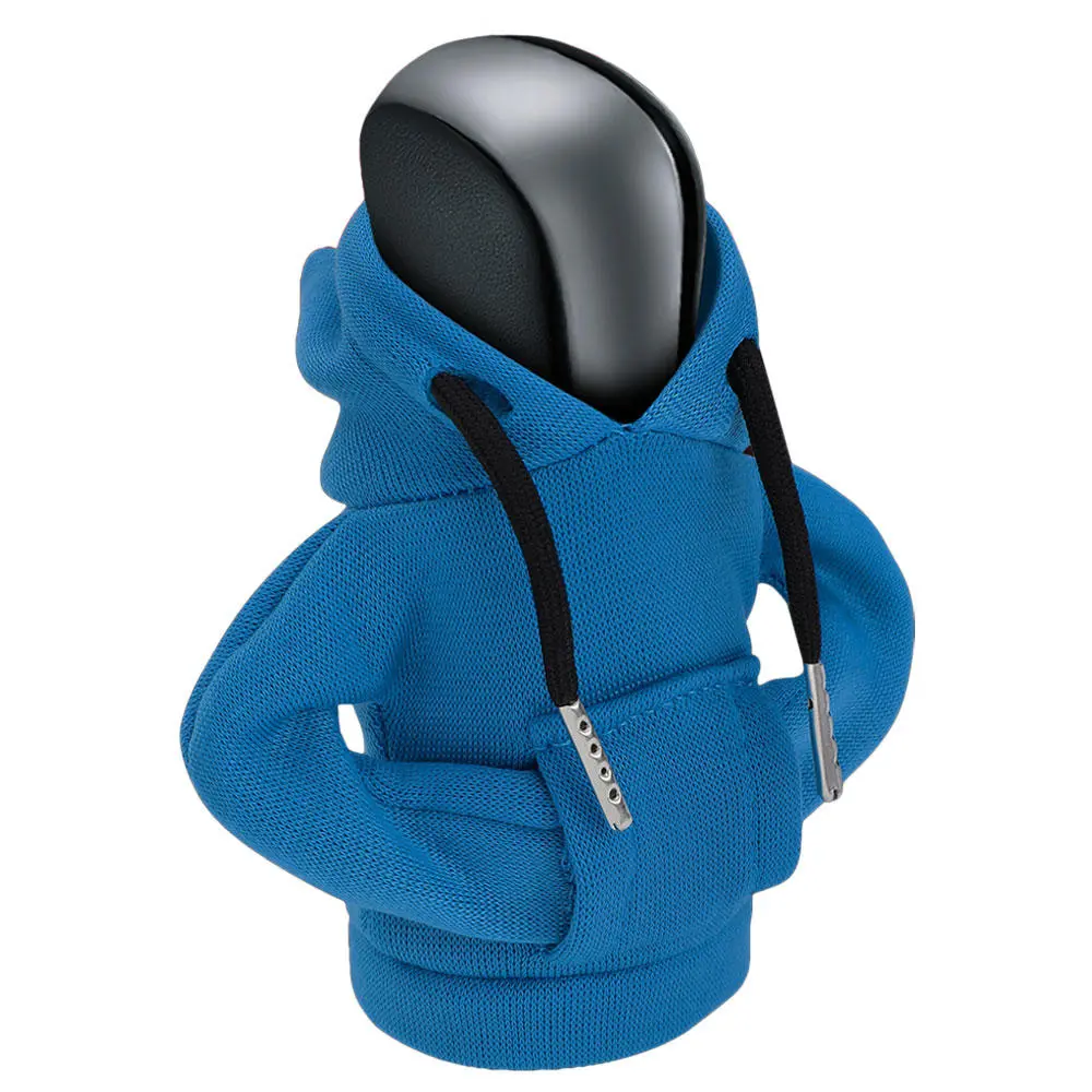 Universal Blue 5.2" X 4.5" Hoodie Style Shift Knob Cover Protector (Fit Up To 2.2" Diameter) 1
