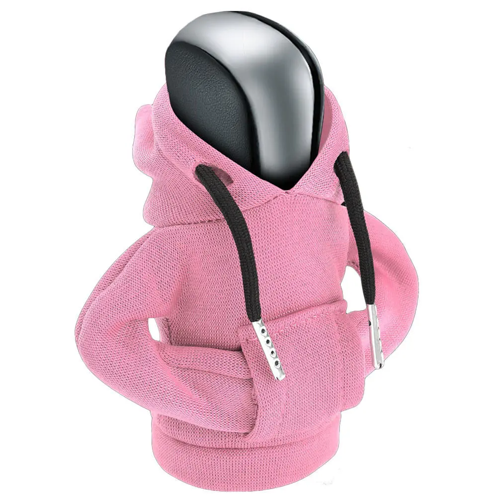 Universal Pink 5.2" X 4.5" Hoodie Style Shift Knob Cover Protector (Fit Up To 2.2" Diameter) 1