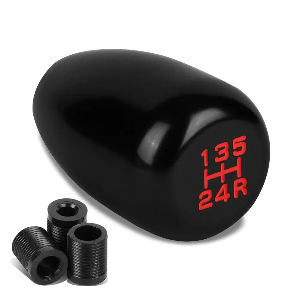 Jdm Type-R Style Black Multi Thread Insert Manual 5-Speed Pattern Shift Knob 1