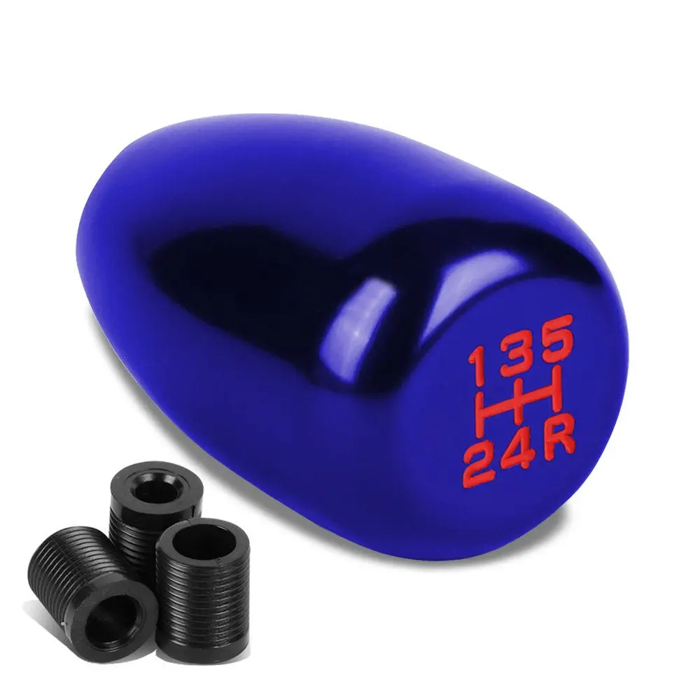 Jdm Type-R Style Blue Multi Thread Insert Manual 5-Speed Pattern Shift Knob 1
