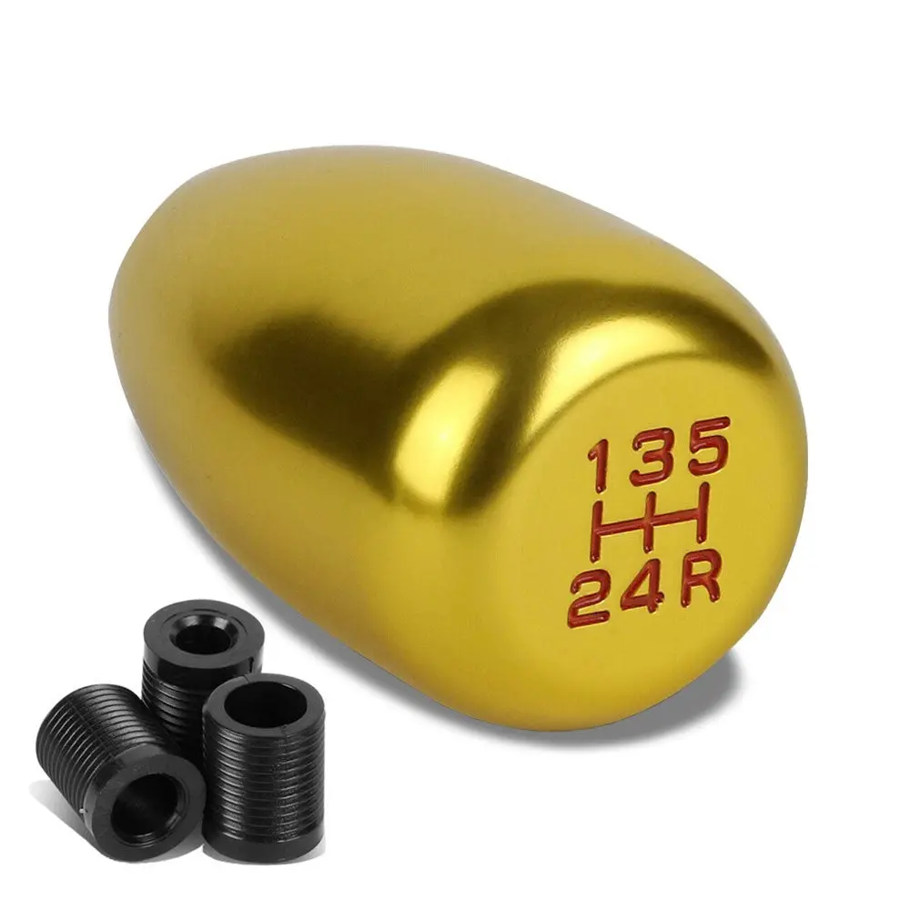 Jdm Type-R Style Gold Multi Thread Insert Manual 5-Speed Pattern Shift Knob 1