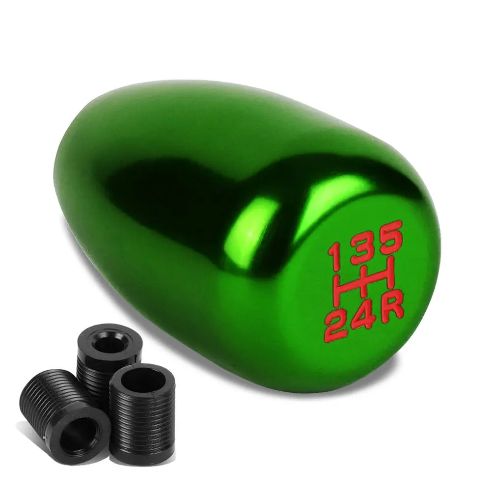 Jdm Type-R Style Green Multi Thread Insert Manual 5-Speed Pattern Shift Knob 1