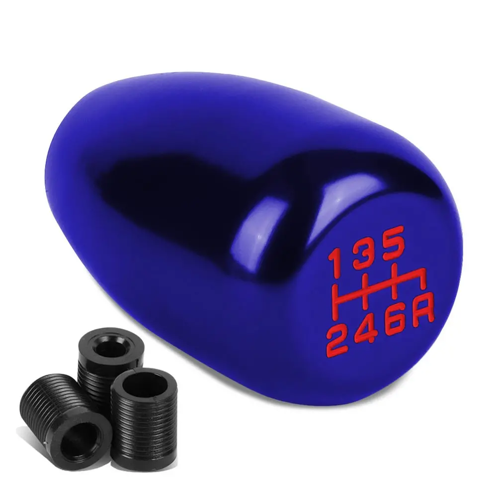 Jdm Type-R Style Blue Multi Thread Insert Manual 6-Speed Pattern Shift Knob 1