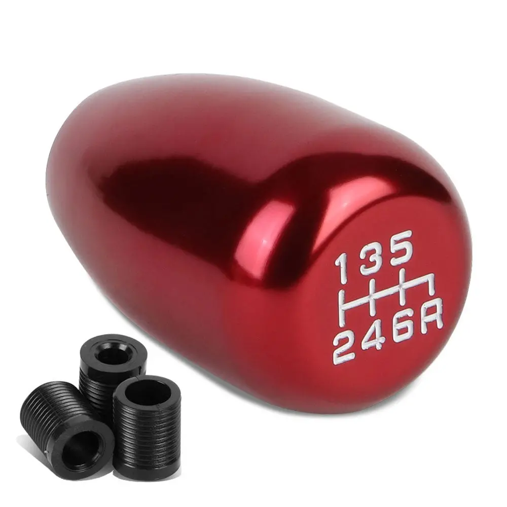 Jdm Type-R Style Red Multi Thread Insert Manual 6-Speed Pattern Shift Knob 1