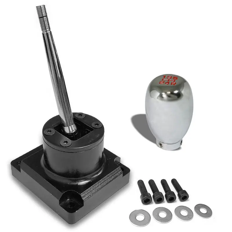 Megan Short Shifter+Chrome Type-R/Red 5-Speed Knob For 93-95 Mazda Rx-7 Fd35 Mt 1
