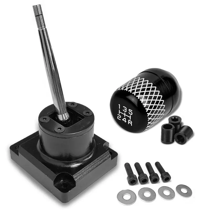 Megan Short Shifter+Black Net/White 5-Speed Knob For 93-95 Mazda Rx-7 Fd35 Mt 1