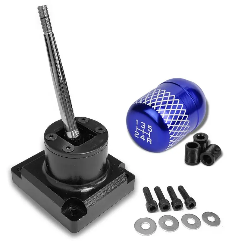Megan Short Shifter+Blue Net/White 5-Speed Knob For 93-95 Mazda Rx-7 Fd35 Mt 1