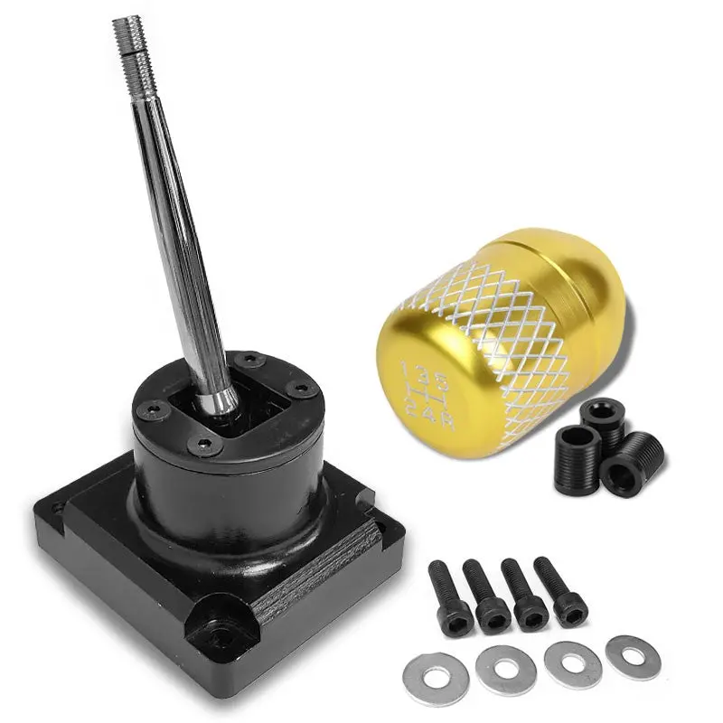 Megan Short Shifter+Gold Net/White 5-Speed Knob For 93-95 Mazda Rx-7 Fd35 Mt 1