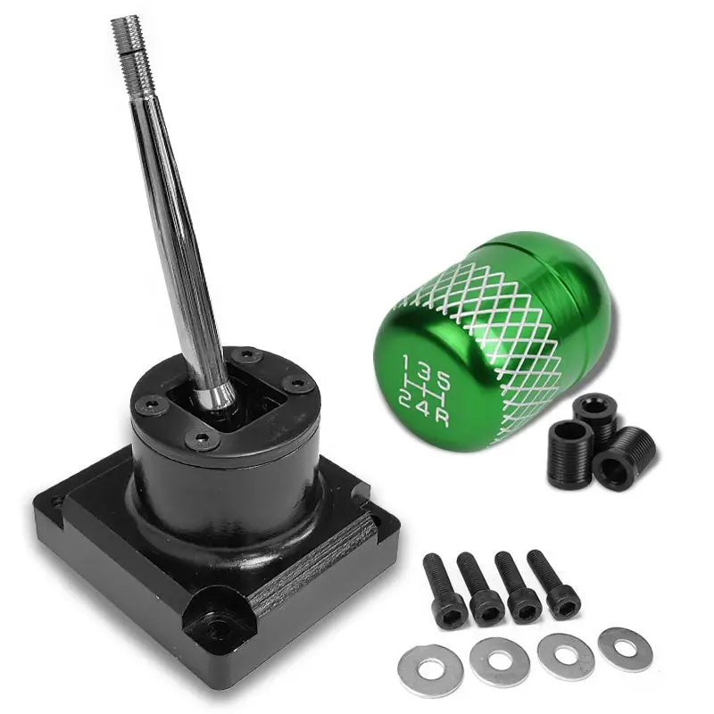 Megan Short Shifter+Green Net/White 5-Speed Knob For 93-95 Mazda Rx-7 Fd35 Mt 1