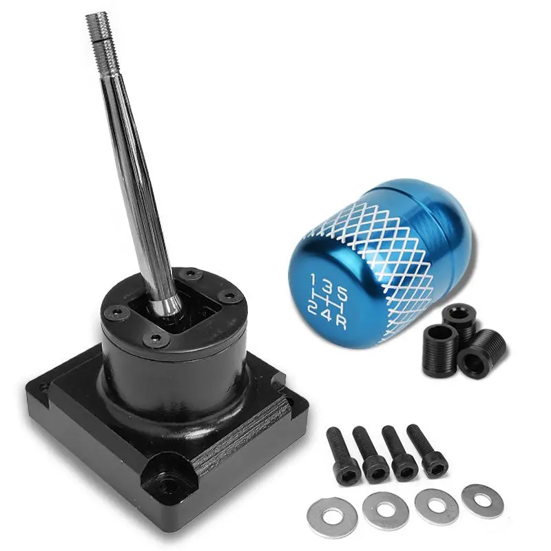 Megan Short Shifter+Light Blue Net/White 5-Speed Knob For 93-95 Mazda Rx-7 Mt 1