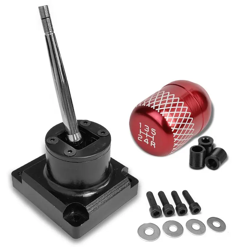 Megan Short Shifter+Red Net/White 5-Speed Knob For 93-95 Mazda Rx-7 Fd35 Mt 1
