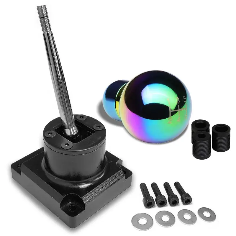 Megan Short Shifter+Iridium Round/5-Speed Knob For 93-95 Mazda Rx-7 Fd35 Mt 1