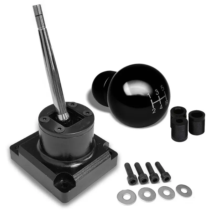 Megan Short Shifter+Black Round/White 5-Speed Knob For 93-95 Mazda Rx-7 Fd35 Mt 1
