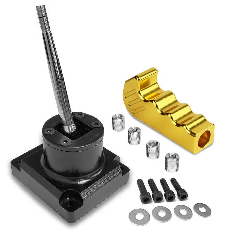 Megan Short Throw Shifter+Gold Pistol Grip/ Knob For 93-95 Mazda Rx-7 Fd35 Mt 1
