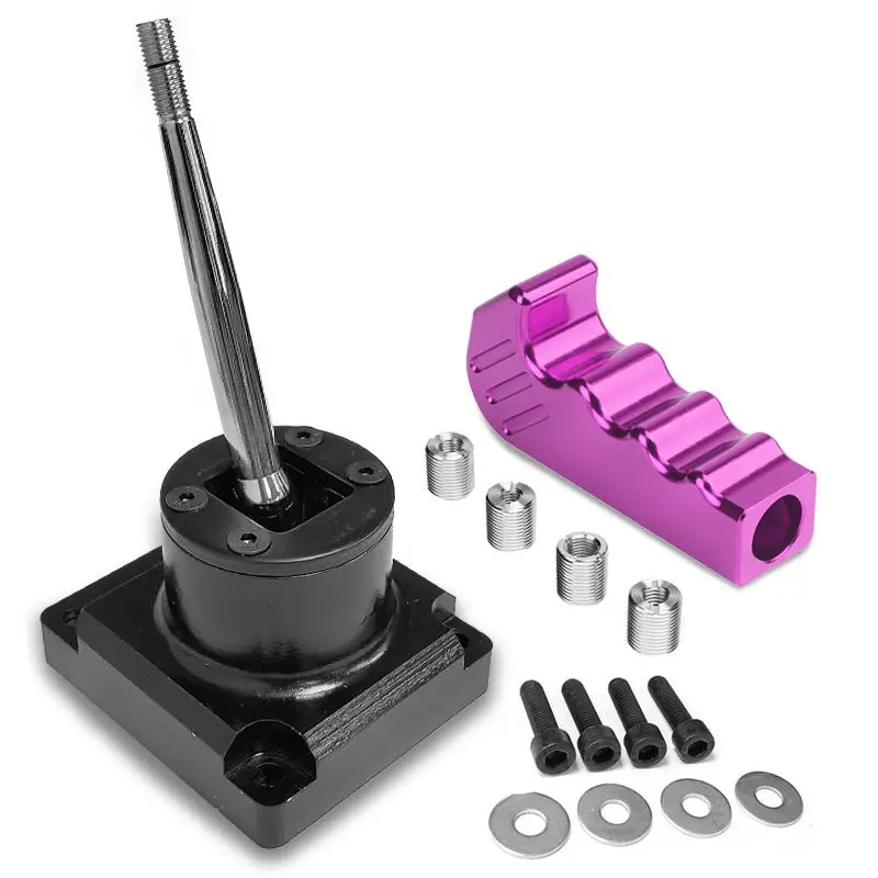 Megan Short Throw Shifter+Purple Pistol Grip/ Knob For 93-95 Mazda Rx-7 Fd35 Mt 1