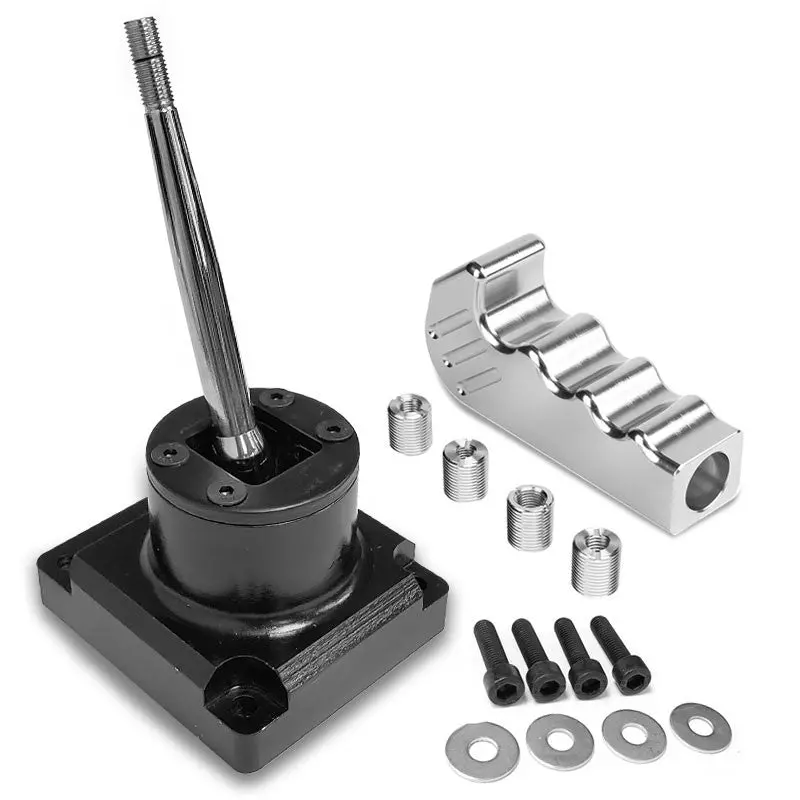 Megan Short Throw Shifter+Silver Pistol Grip/ Knob For 93-95 Mazda Rx-7 Fd35 Mt 1
