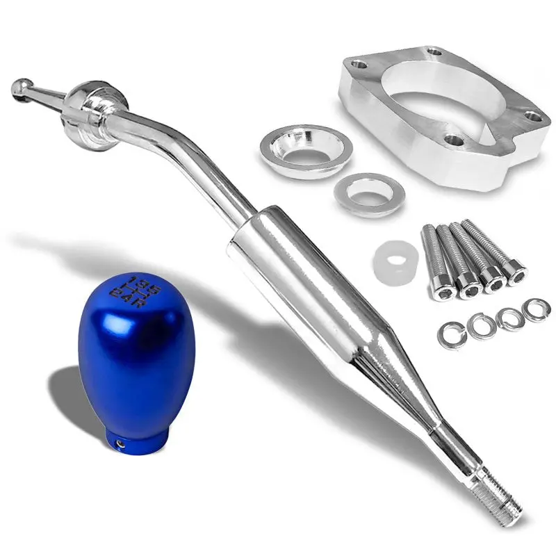 Manzo Short Shifter+Blue Type-R/Black 5-Speed Knob For 83-87 Corolla Gts Ae86 Mt 1