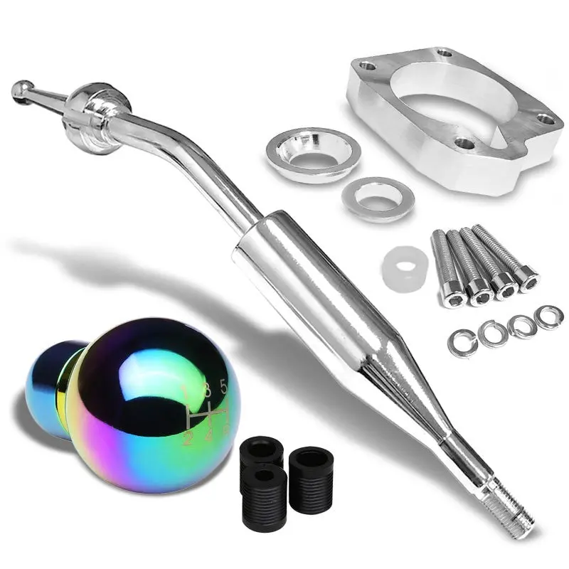 Manzo Short Shifter+Iridium Round/5-Speed Knob For 83-87 Corolla Gts Ae86 Mt 1