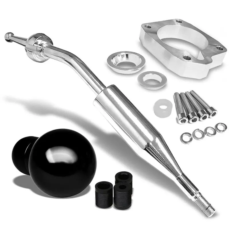 Manzo Short Throw Shifter+Black Round Shift Knob For 83-87 Corolla Gts Ae86 Mt 1
