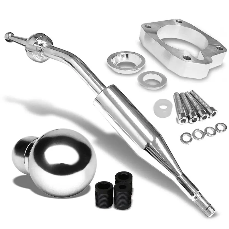 Manzo Short Throw Shifter+Chrome Round Shift Knob For 83-87 Corolla Gts Ae86 Mt 1