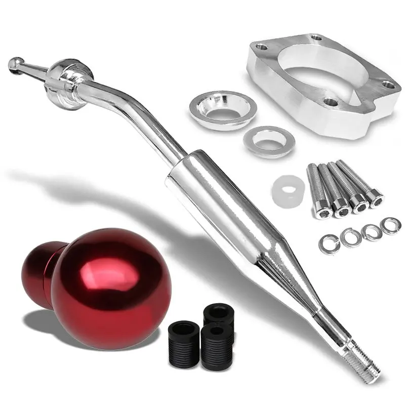 Manzo Short Throw Shifter+Red Round Shift Knob For 83-87 Corolla Gts Ae86 Mt 1