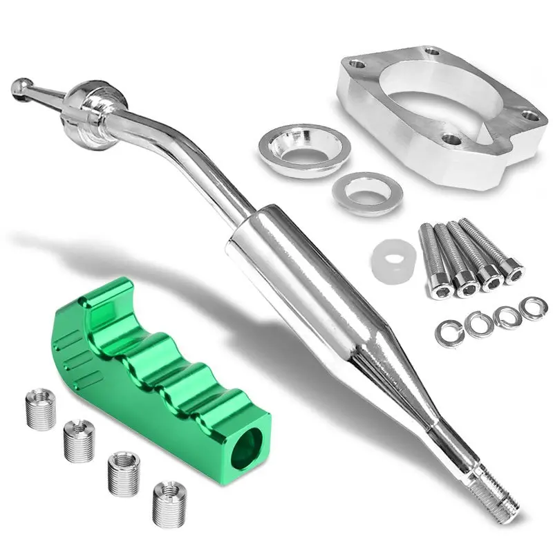 Manzo Short Shifter+Green Pistol Grip Shift Knob For 83-87 Corolla Gts Ae86 Mt 1