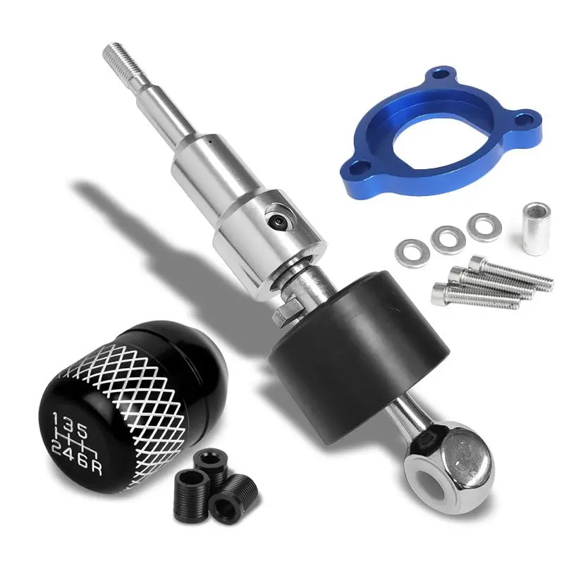 Megan Short Shifter+Black Net/White 6-Speed Knob For 03-08 Nissan 350Z Z33 Mt 1