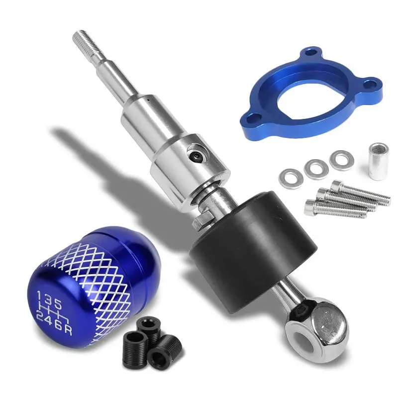 Megan Short Shifter+Blue Net/White 6-Speed Knob For 03-08 Nissan 350Z Z33 Mt 1