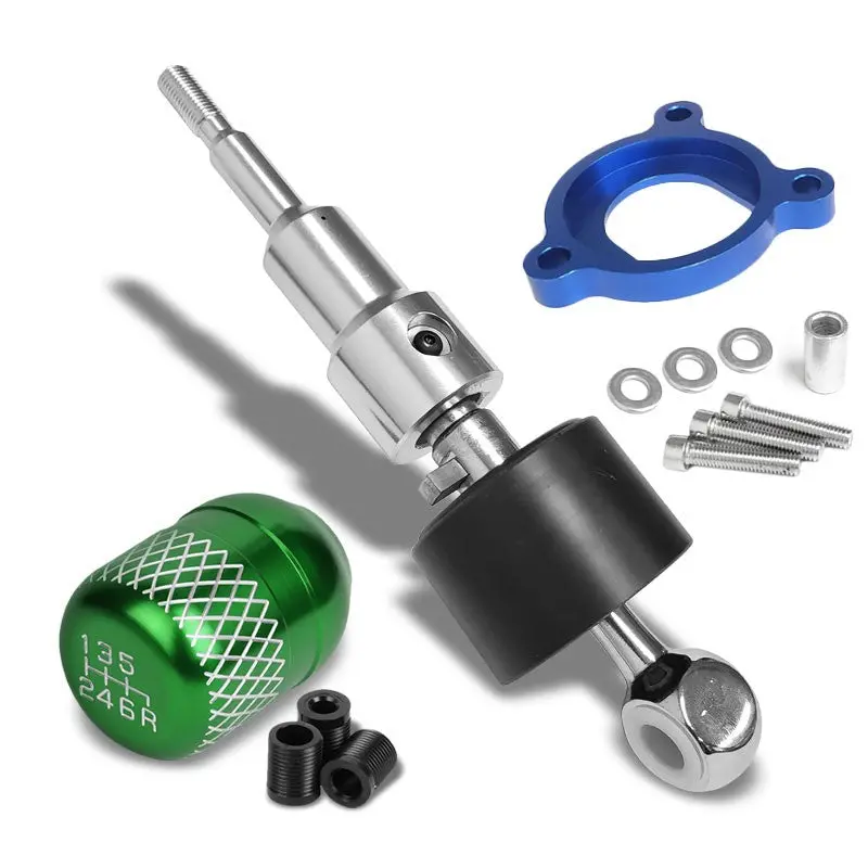 Megan Short Shifter+Green Net/White 6-Speed Knob For 03-08 Nissan 350Z Z33 Mt 1