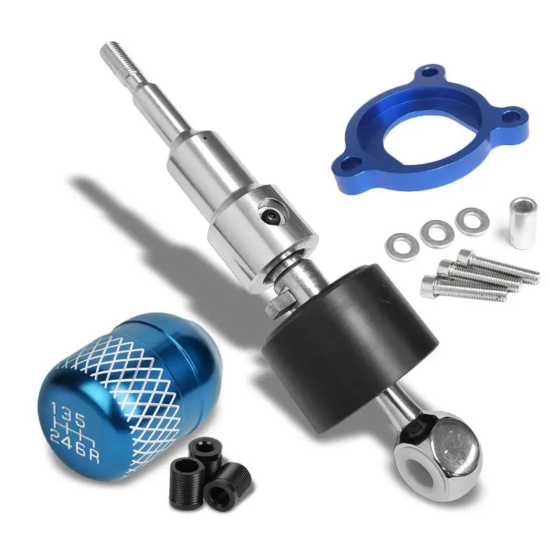 Megan Short Shifter+Light Blue Net/White 6-Speed Knob For 03-08 Nissan 350Z Mt 1