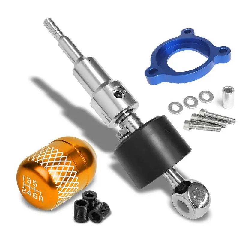 Megan Short Shifter+Orange Net/White 6-Speed Knob For 03-08 Nissan 350Z Z33 Mt 1