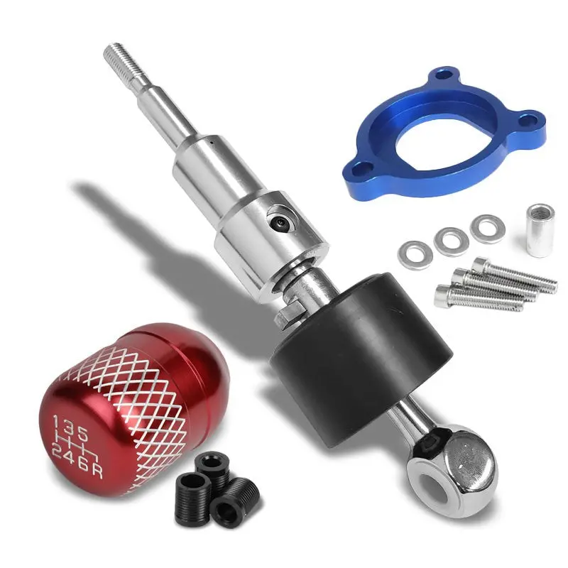 Megan Short Shifter+Red Net/White 6-Speed Knob For 03-08 Nissan 350Z Z33 Mt 1