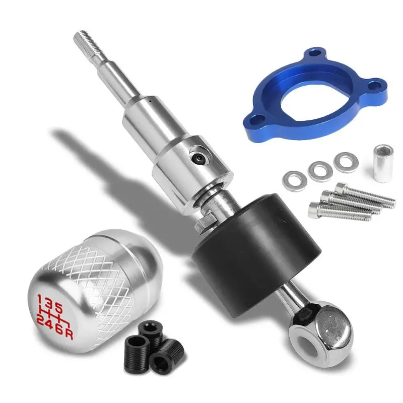 Megan Short Shifter+Silver Net/White 6-Speed Knob For 03-08 Nissan 350Z Z33 Mt 1