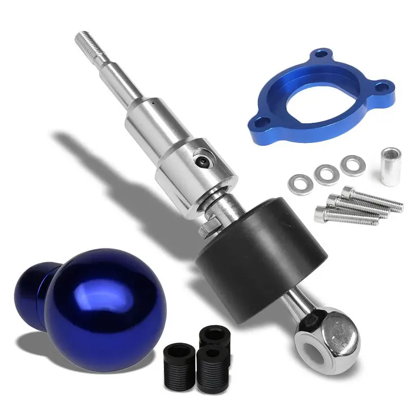 Megan Short Throw Shifter+Blue Round Shift Knob For 03-08 Nissan 350Z Z33 Mt 1
