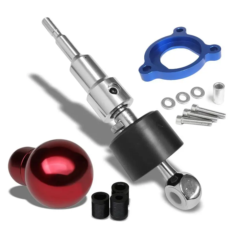 Megan Short Throw Shifter+Red Round Shift Knob For 03-08 Nissan 350Z Z33 3.5L Mt 1