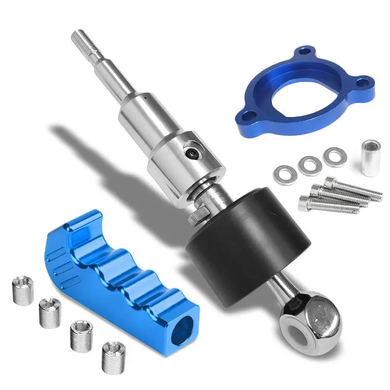 Megan Short Throw Shifter+Blue Pistol Grip Knob For 03-08 Nissan 350Z Z33 Mt 1