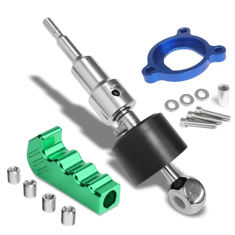 Megan Short Throw Shifter+Green Pistol Grip Knob For 03-08 Nissan 350Z Z33 Mt 1