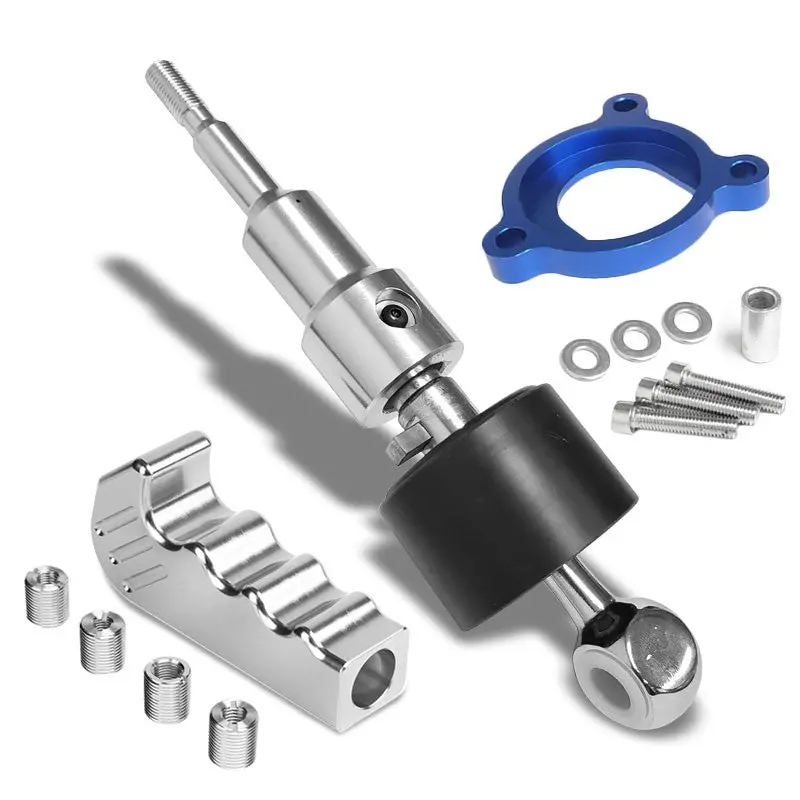 Megan Short Throw Shifter+Silver Pistol Grip Knob For 03-08 Nissan 350Z Z33 Mt 1