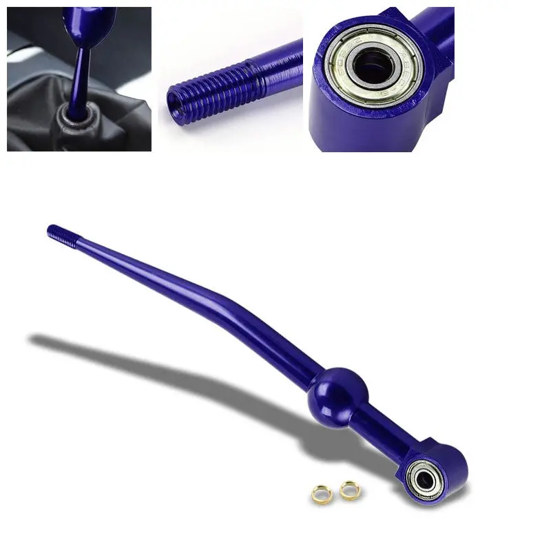 Blue Aluminum Short Single Bend Shifter For Honda/Acura 88-01 Civic/Integra 1