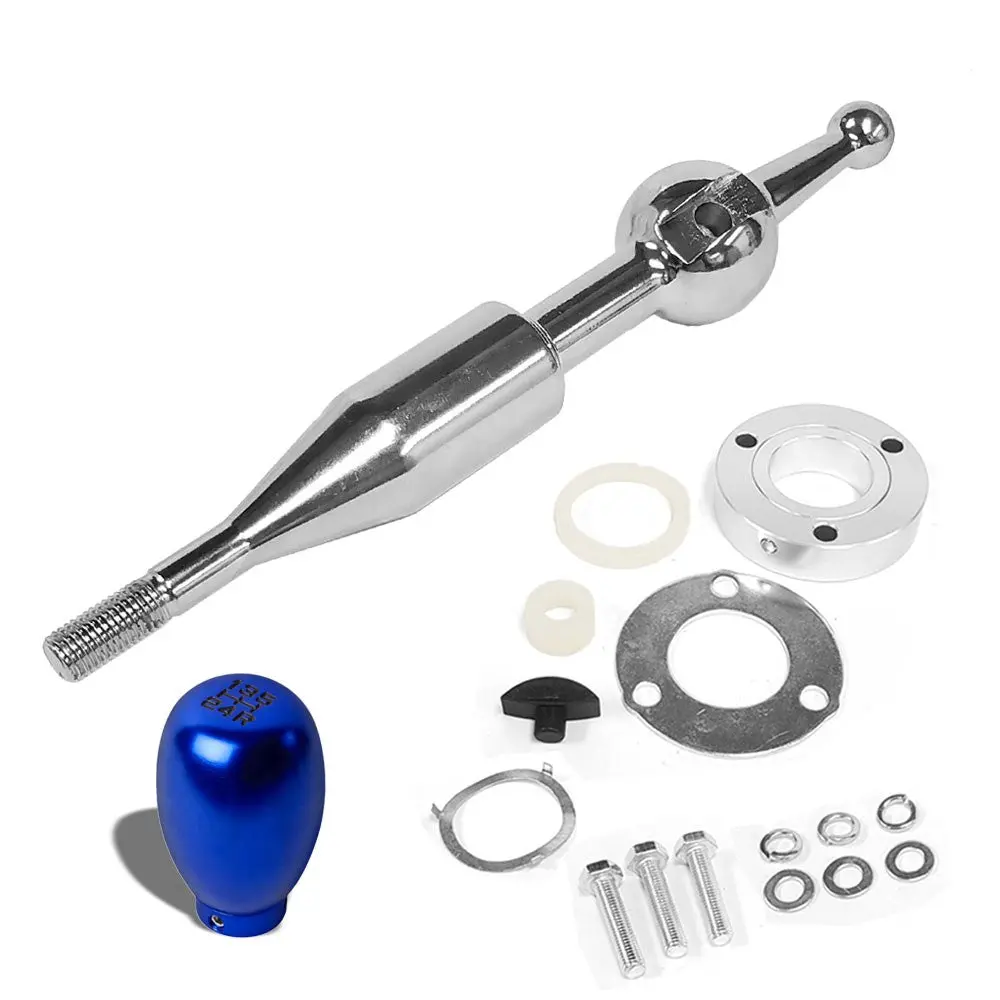 Manzo Short Throw Shifter+Blue Type-R Style Shift Knob For 90-97 Miata Mx-5 1