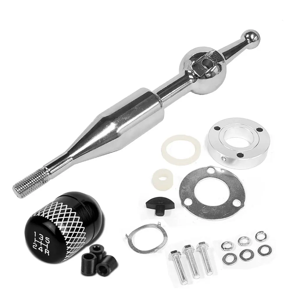 Manzo Short Throw Shifter+Black Netted Style Shift Knob For 90-97 Miata Mx-5 1