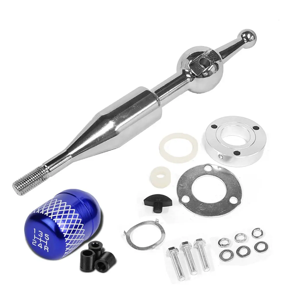 Manzo Short Throw Shifter+Blue Netted Style Shift Knob For 90-97 Miata Mx-5 1