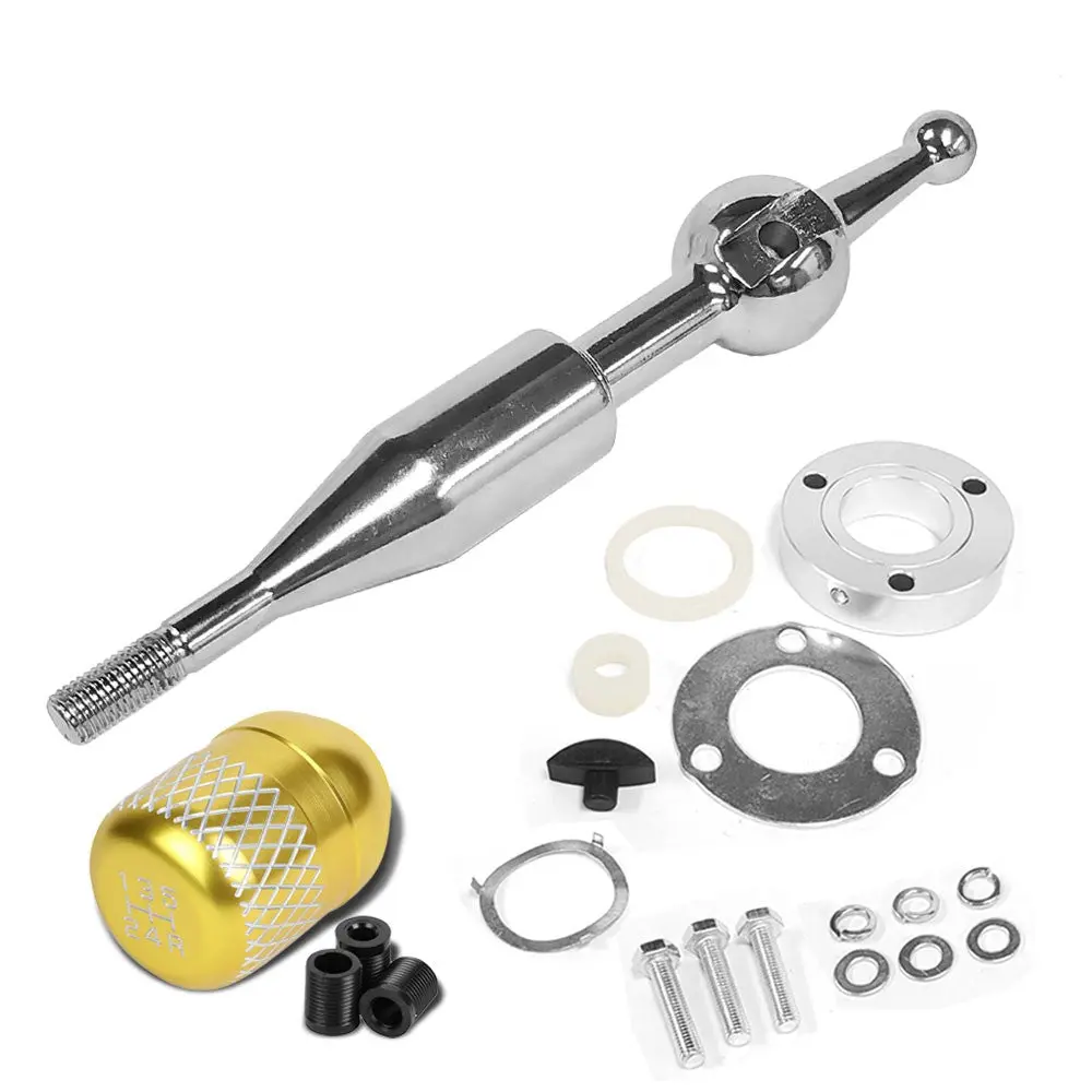 Manzo Short Throw Shifter+Gold Netted Style Shift Knob For 90-97 Miata Mx-5 1